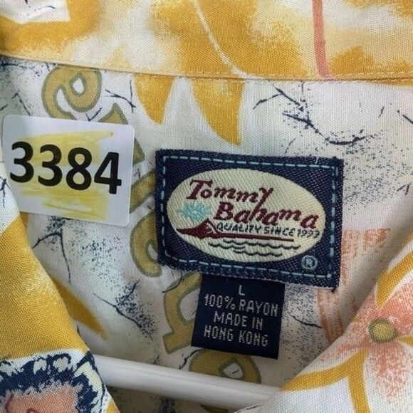 Tommy Bahama Floral Hawaiian Button Up Short Sleeve Shirt Men Size Large - Picture 4 of 9